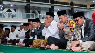Kapolres Bogor Hadiri Istigosah Kebangsaan Bersama Forkopimda di Masjid Agung Baitul Faidzin